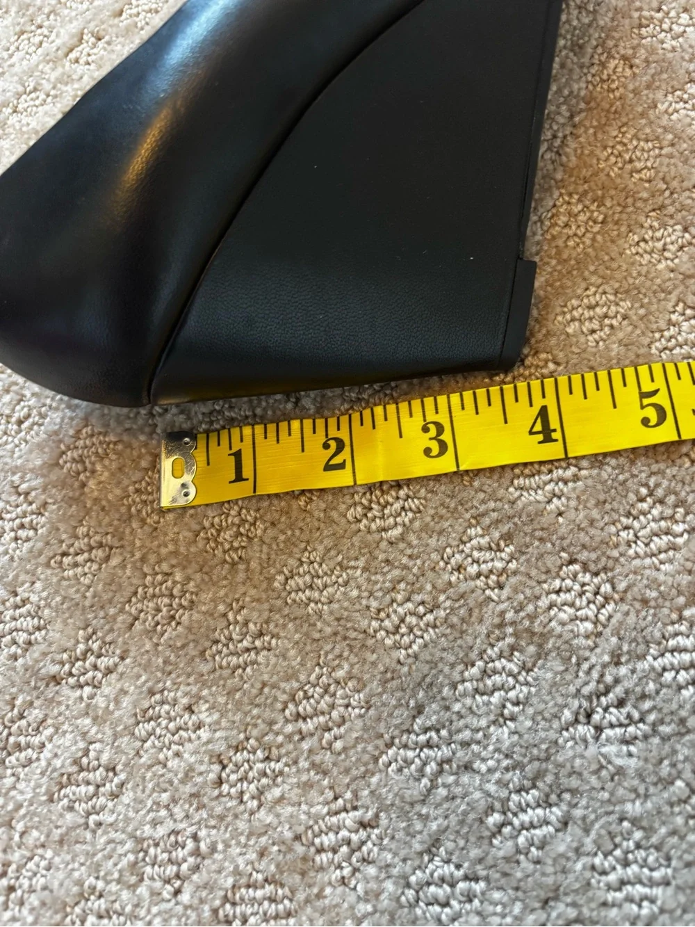 Tory Burch Black Leather Closed Toe Wedge with Gold Logo Disc size 7
